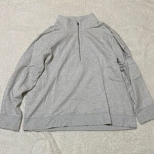 Women’s Gray Half-Zip Sweater